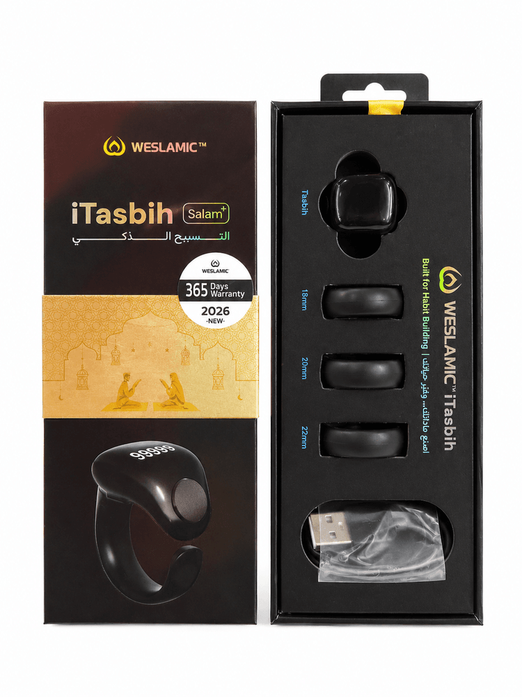 Digital Ring Tasbeeh Counter (Pack of 4 Rings) — Lightweight ABS with Silicone Band